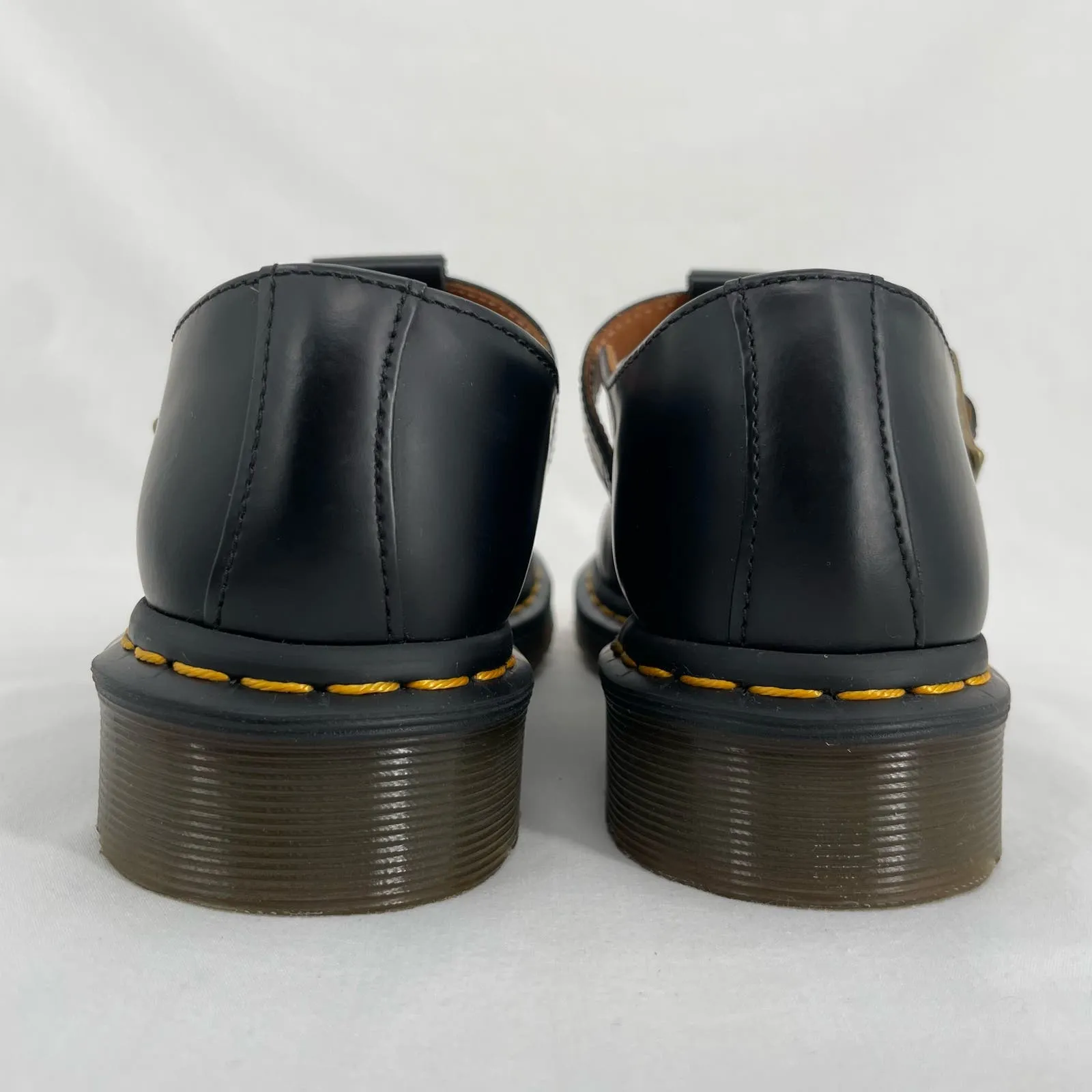 Dr. Martens Polley Mary Jane Black Smooth Leather Classic Academia Style Shoes Size 6