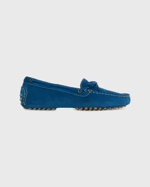 Driving Moccasin in Atlantis Blue Suede