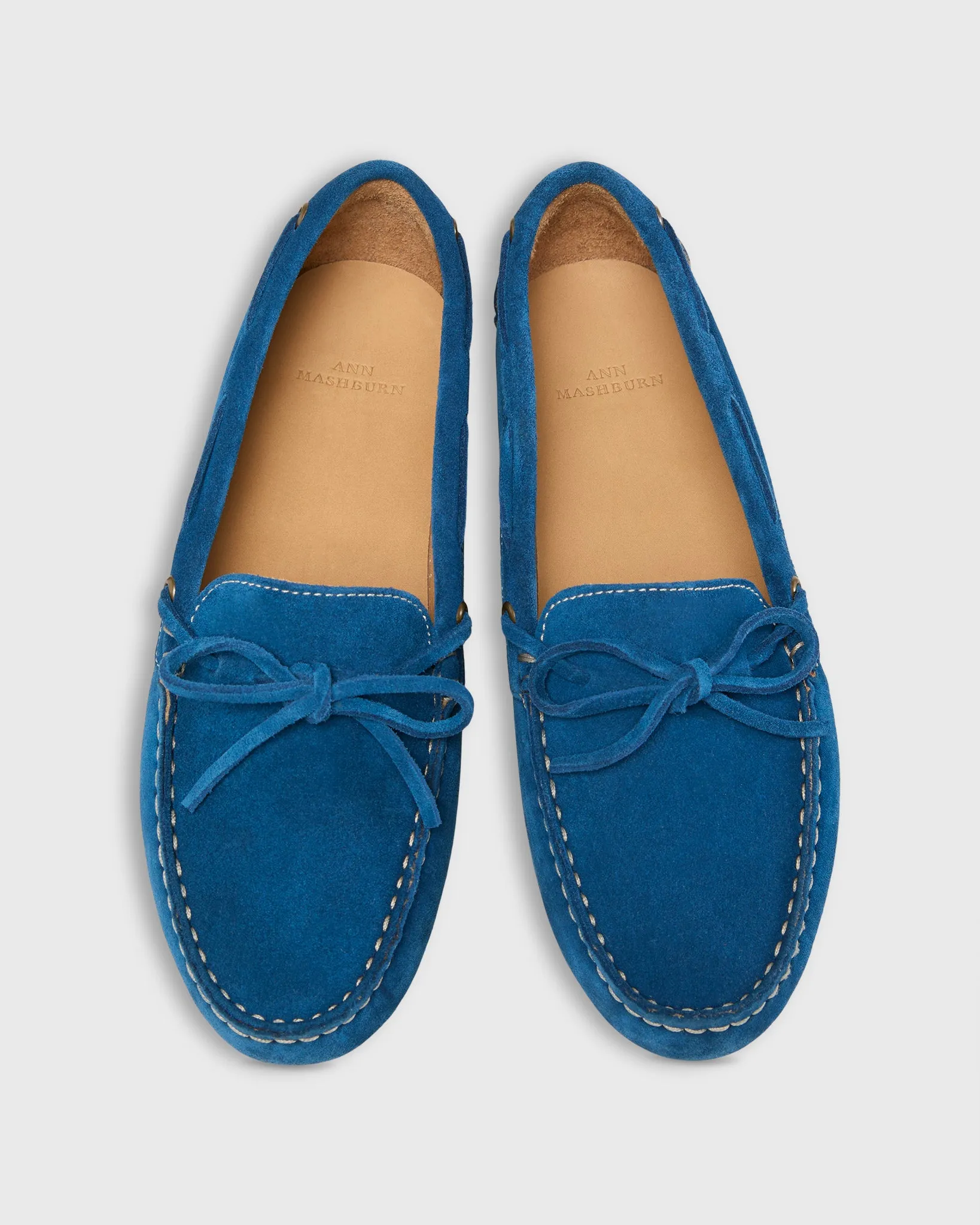 Driving Moccasin in Atlantis Blue Suede