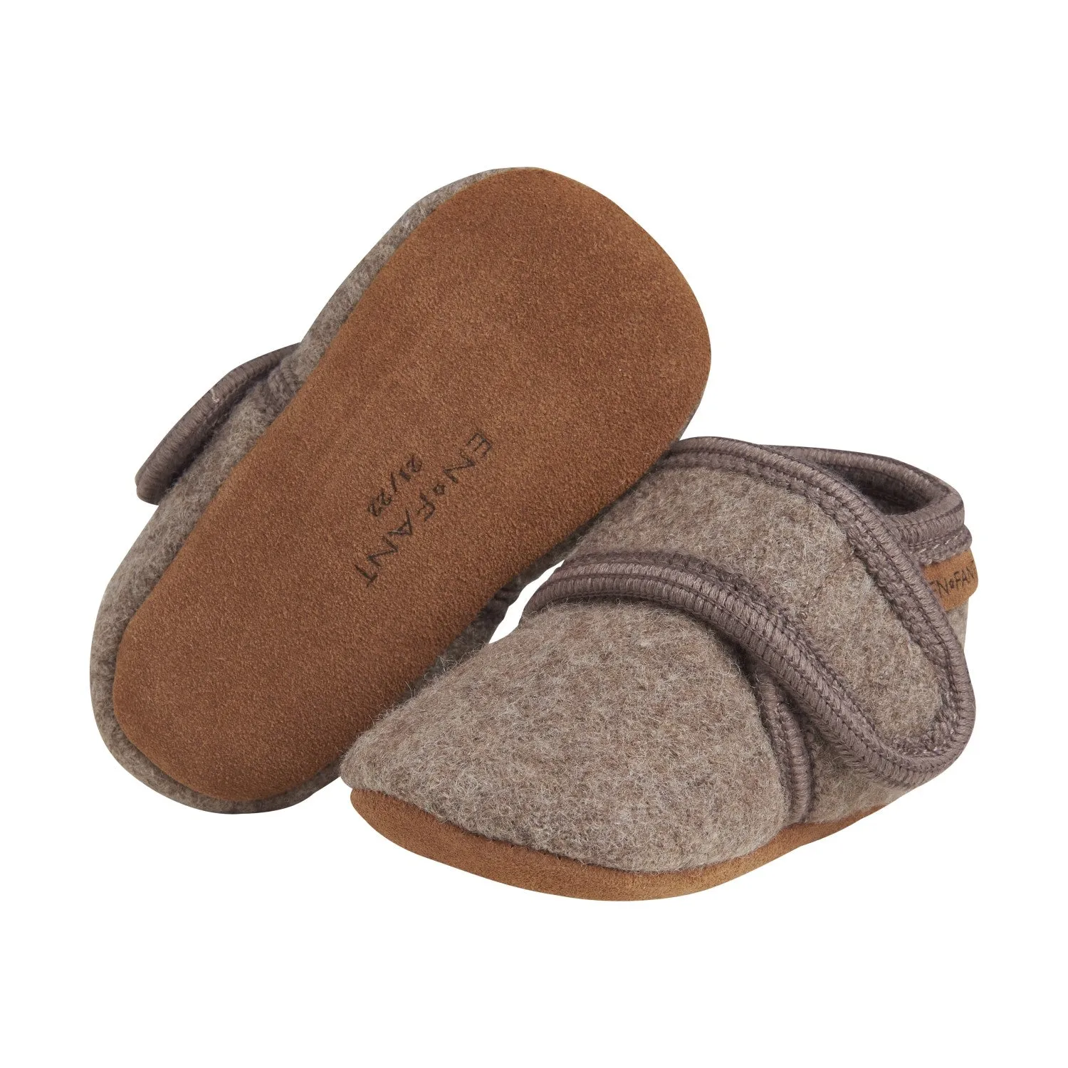 En Fant Wool Slippers - Walnut