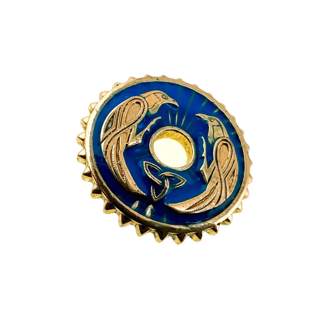 Enamel Raven Viking Shield