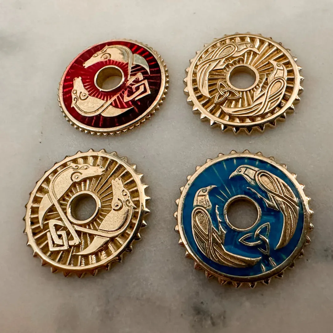 Enamel Raven Viking Shield