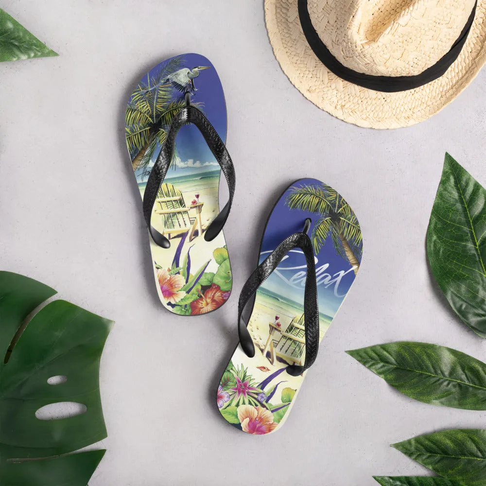 Exclusive Relax at the Beach Flip Flops Artist Jim Mazzotta