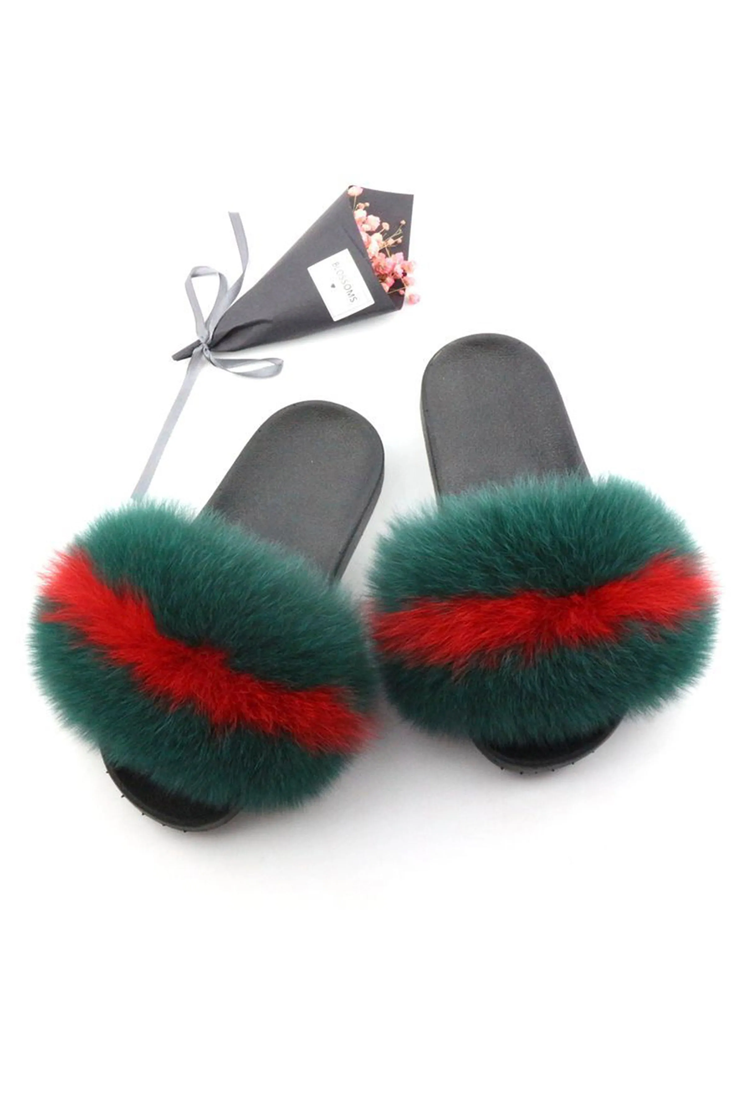 Faux Fur Plush Slippers SH0012