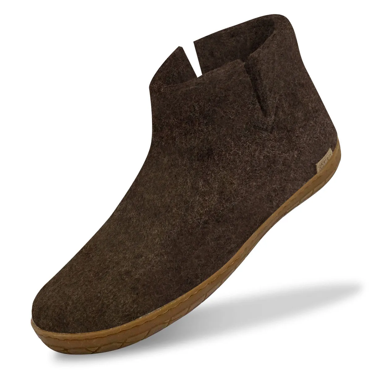 Felt Rubber Sole Boot - Brown