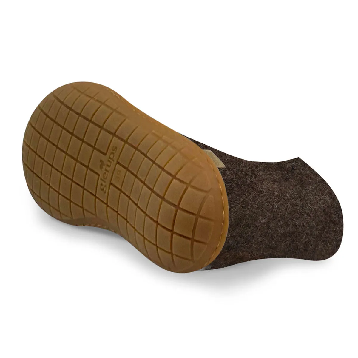 Felt Rubber Sole Boot - Brown