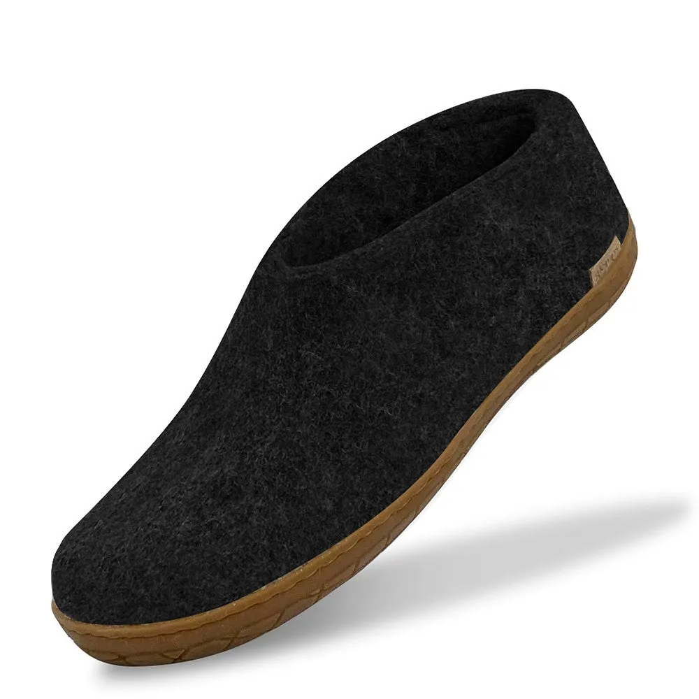 Felt Rubber Sole Shoe - Charcoal