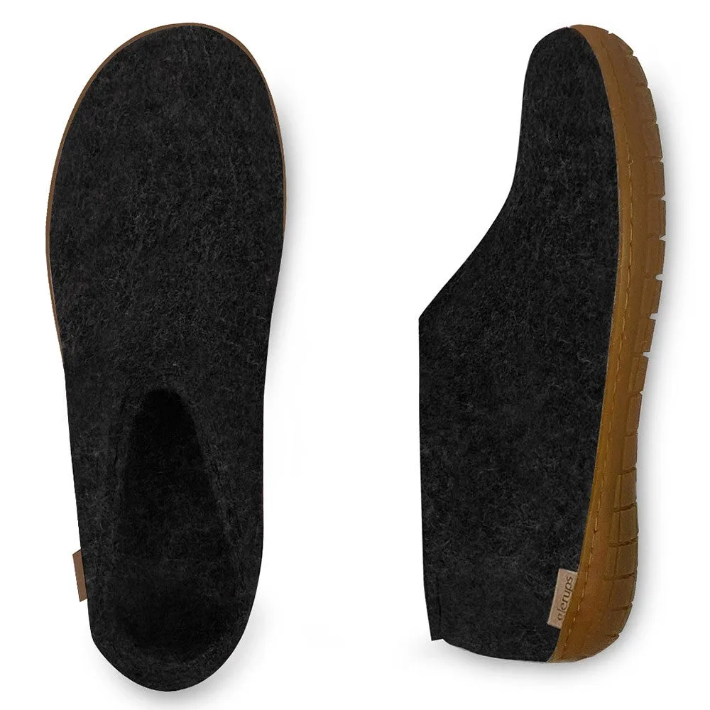 Felt Rubber Sole Shoe - Charcoal