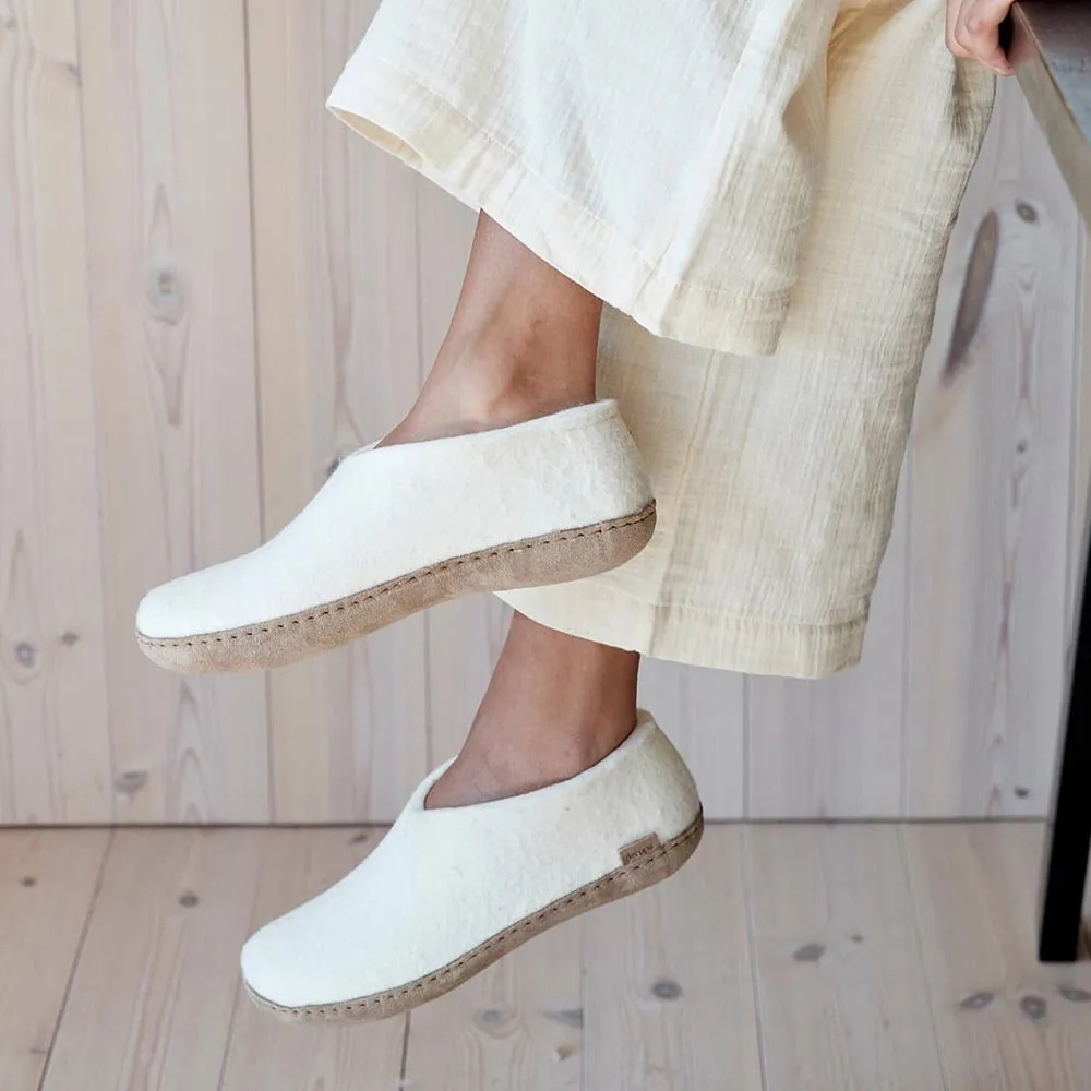 Felted Wool Shoe - White