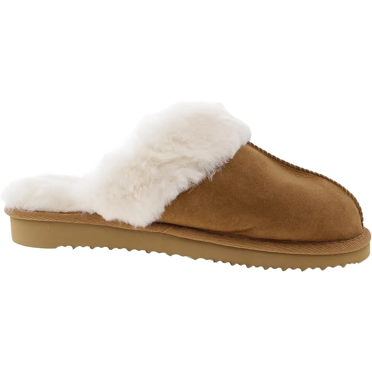 Fireside by Dearfoams Womens Textured Suede Moccasin Slippers