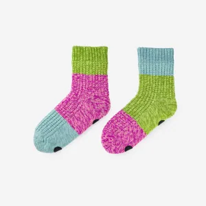 Fleece-Lined Waffle Knit House Socks