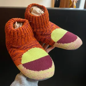 Flip Dot Knit Sock Slippers