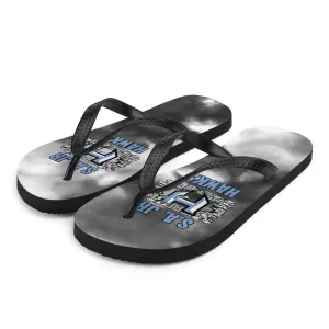 Flip Flops ~ Jr Hawks Brick Wall Tie-Dye