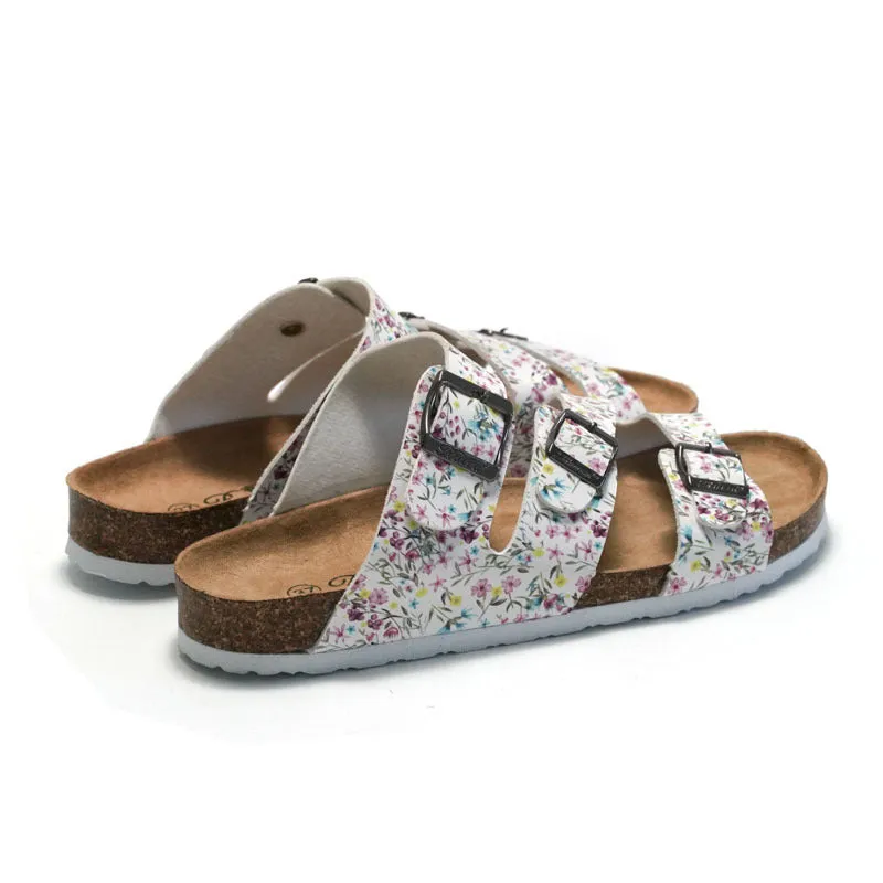 Floral Cork Slippers for Women - Perfect for Beach and Casual Wear