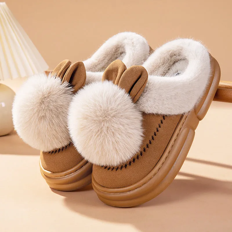 Fluffy Bunny Winter Slippers – Stay Cozy, Stay Cute!