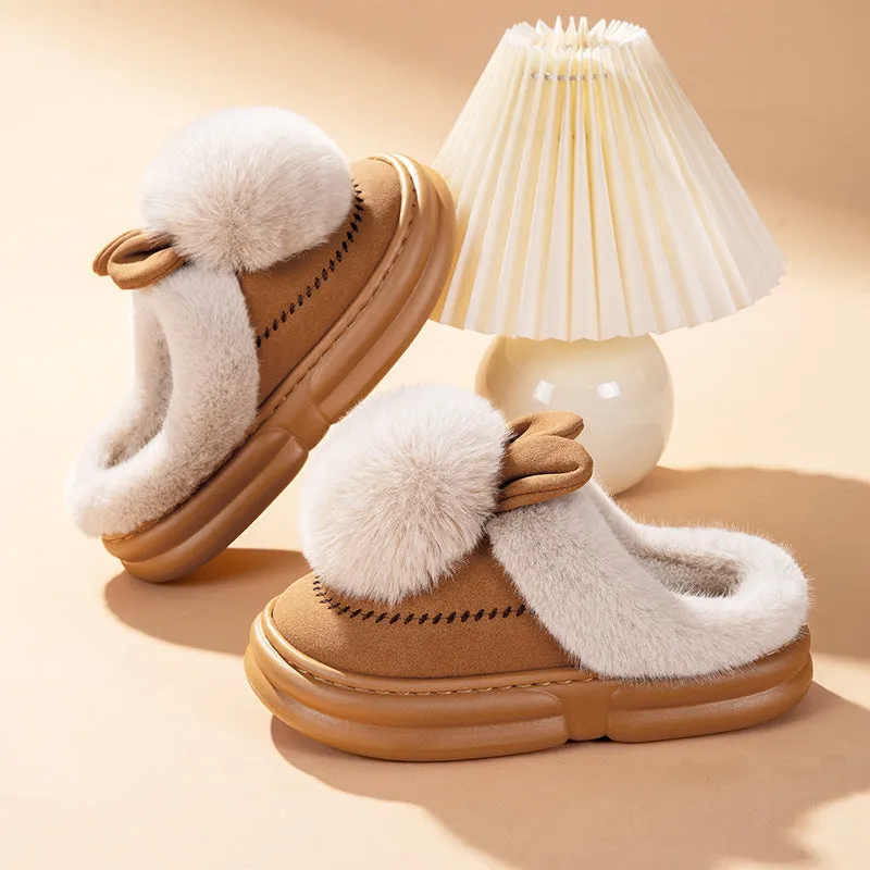 Fluffy Bunny Winter Slippers – Stay Cozy, Stay Cute!