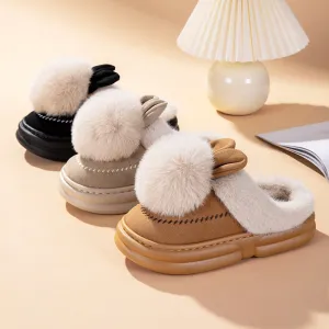 Fluffy Bunny Winter Slippers – Stay Cozy, Stay Cute!