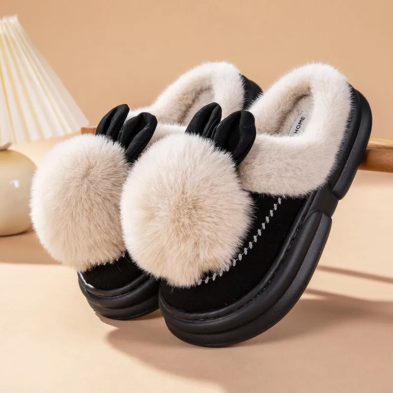 Fluffy Bunny Winter Slippers – Stay Cozy, Stay Cute!
