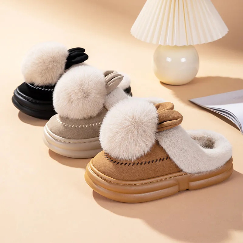 Fluffy Bunny Winter Slippers – Stay Cozy, Stay Cute!