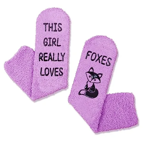 Fox Gifts for Fox Lovers Fox Gifts for Women Unique Fox Themed Gifts Fuzzy Fox Socks, Gift For Her, Gift For Mom