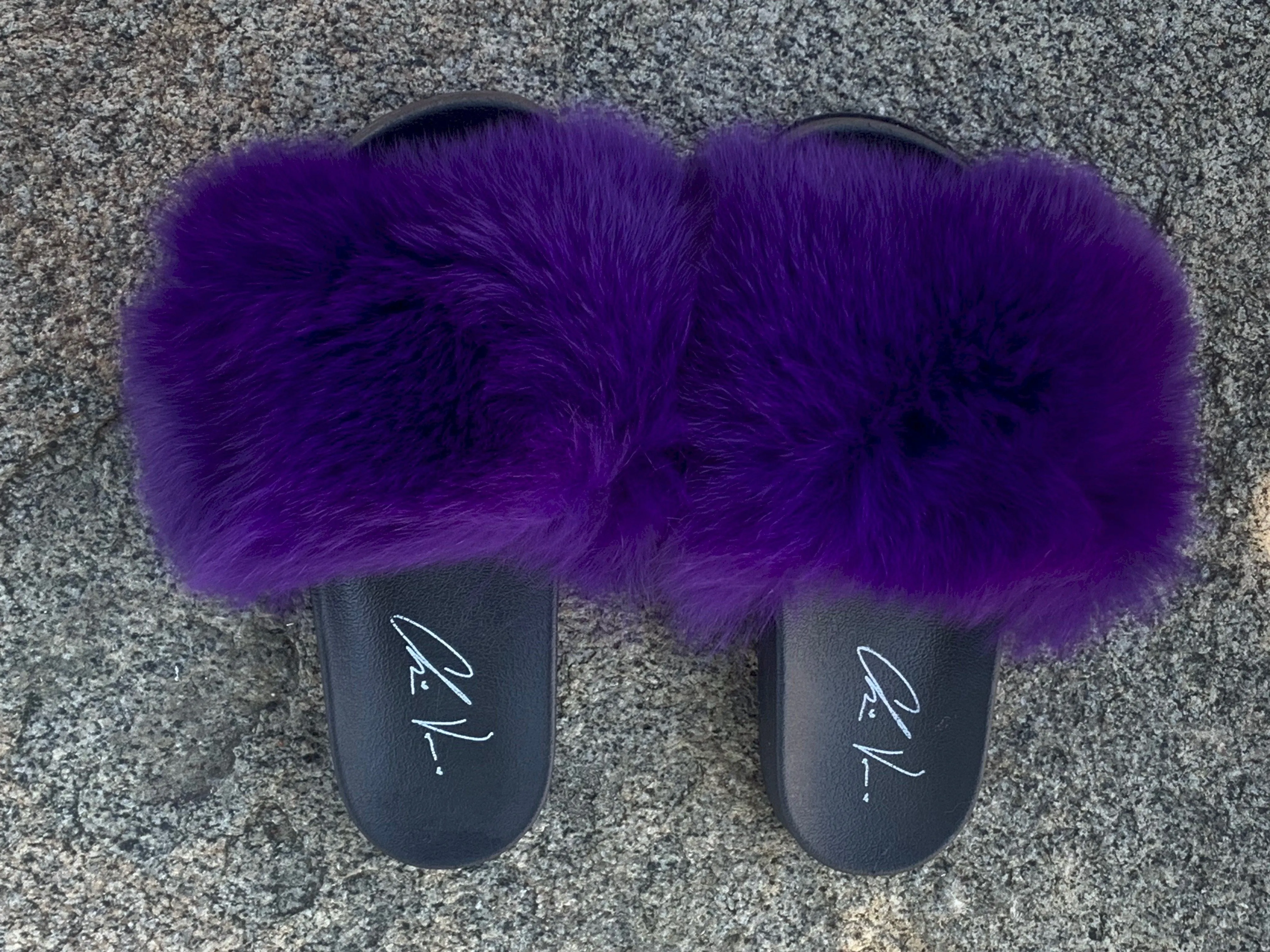Fur Slides- Purple