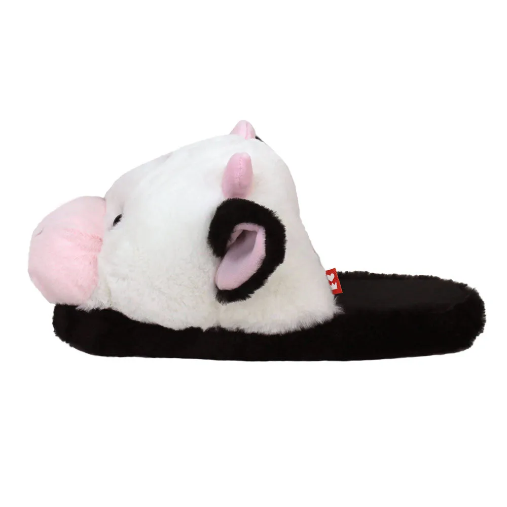 Fuzzy Cow Slippers