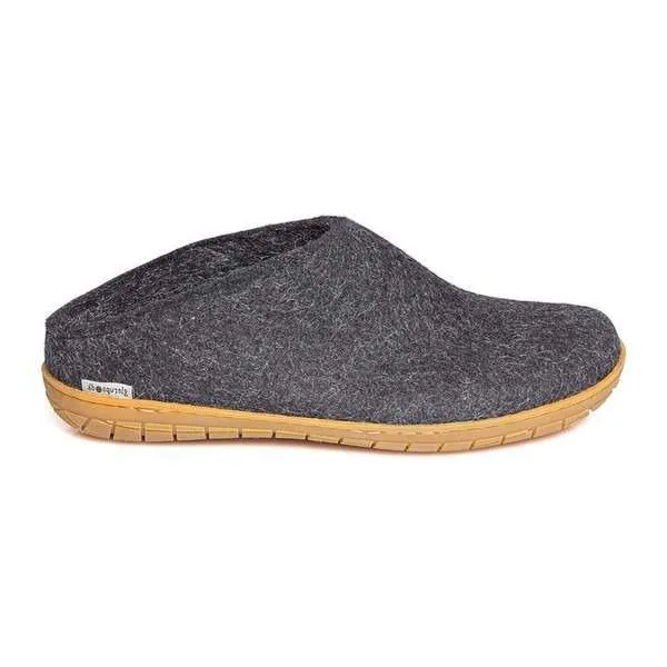 Glerups Unisex Model BR Wool Slipper Rubber Sole