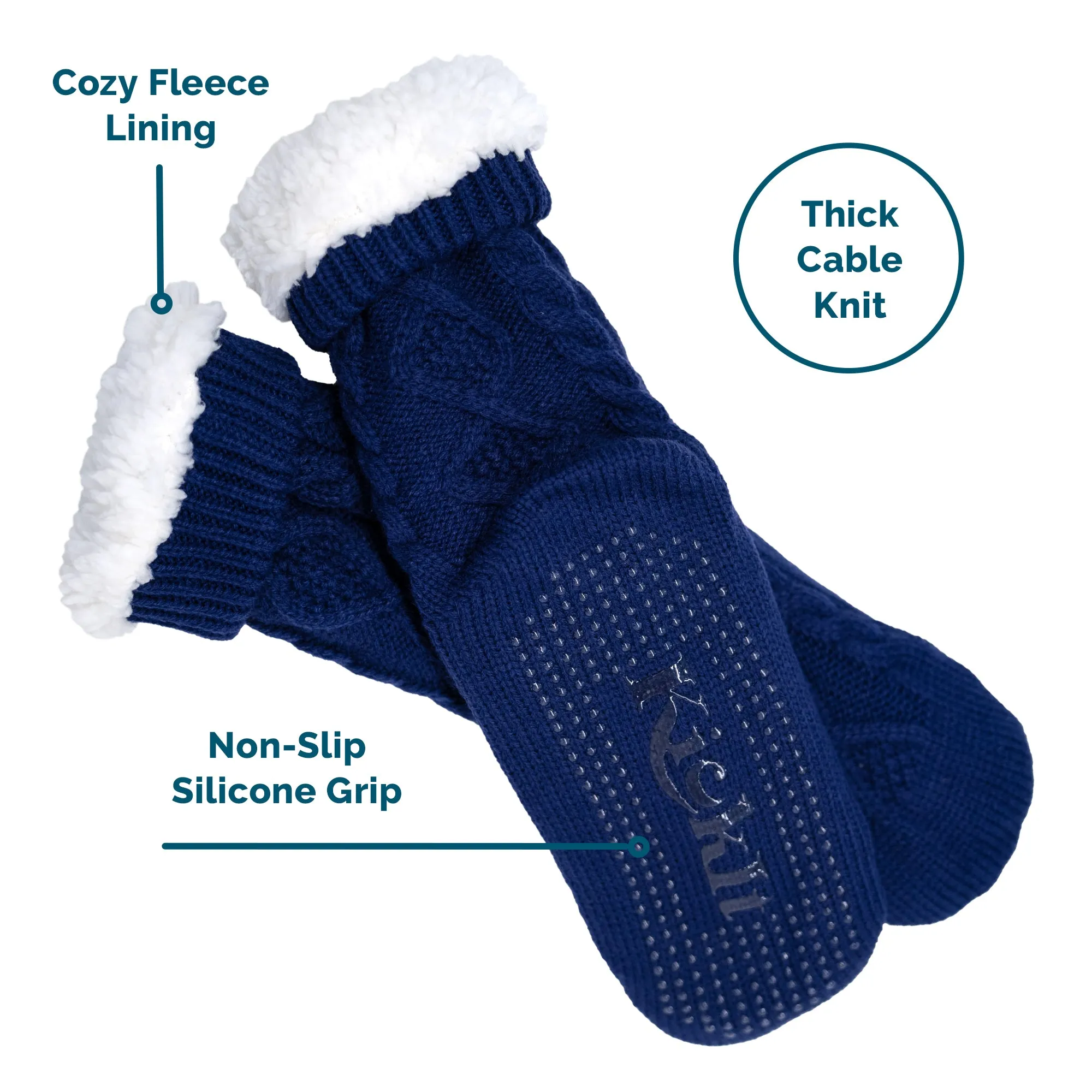 Gripper Socks in Navy Blue