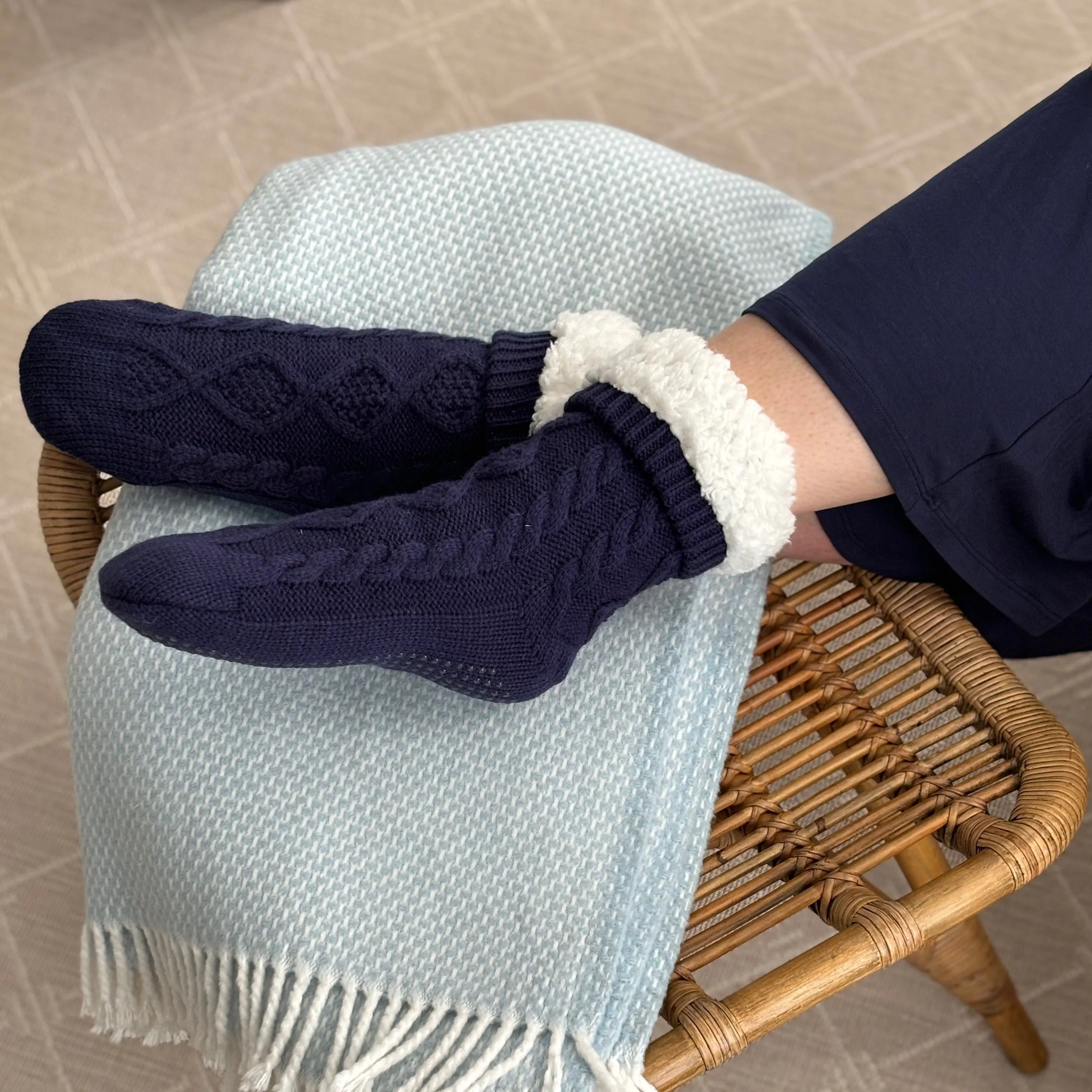 Gripper Socks in Navy Blue