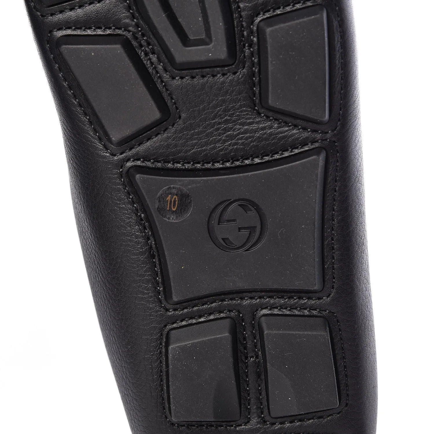 Gucci Calfskin Hebron Horse Bit Loafer Moccasins in Black