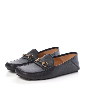Gucci Calfskin Hebron Horse Bit Loafer Moccasins in Black