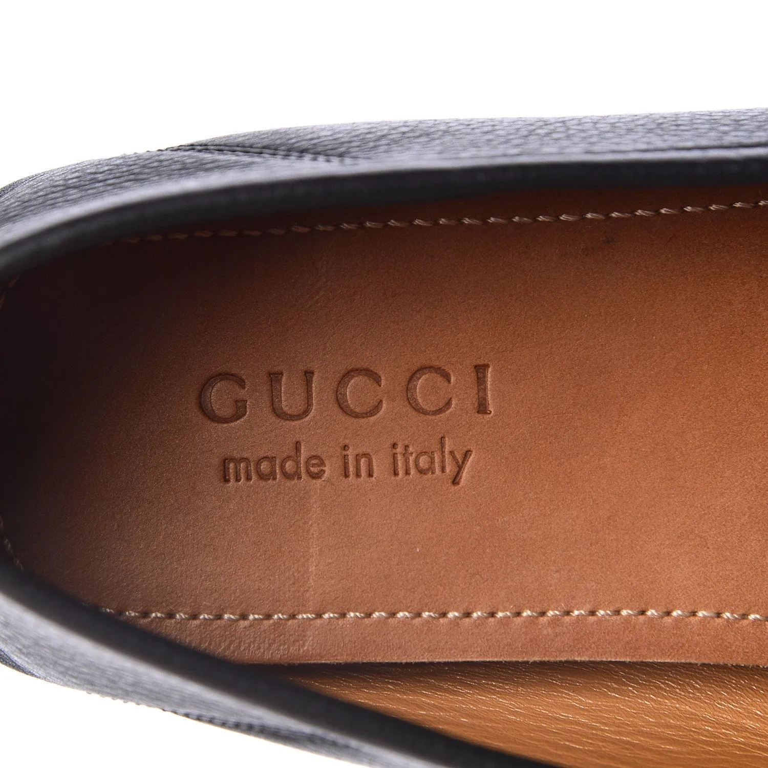 Gucci Calfskin Hebron Horse Bit Loafer Moccasins in Black