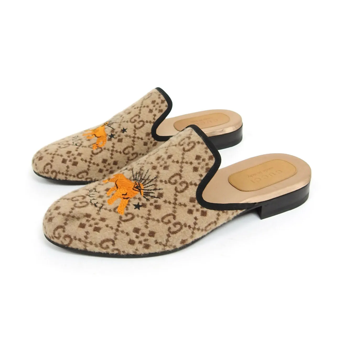 Gucci GG Wool Slippers Size 10