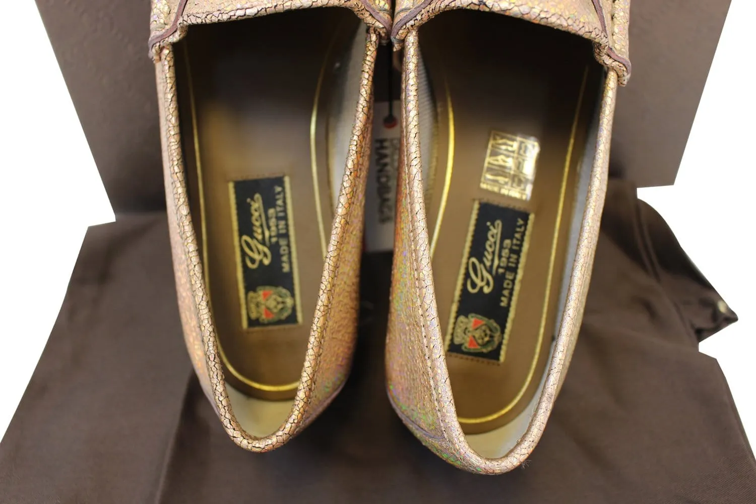 Gucci Shoes Fawn Cracked Leather - Gucci Leather Loafer Horsebit