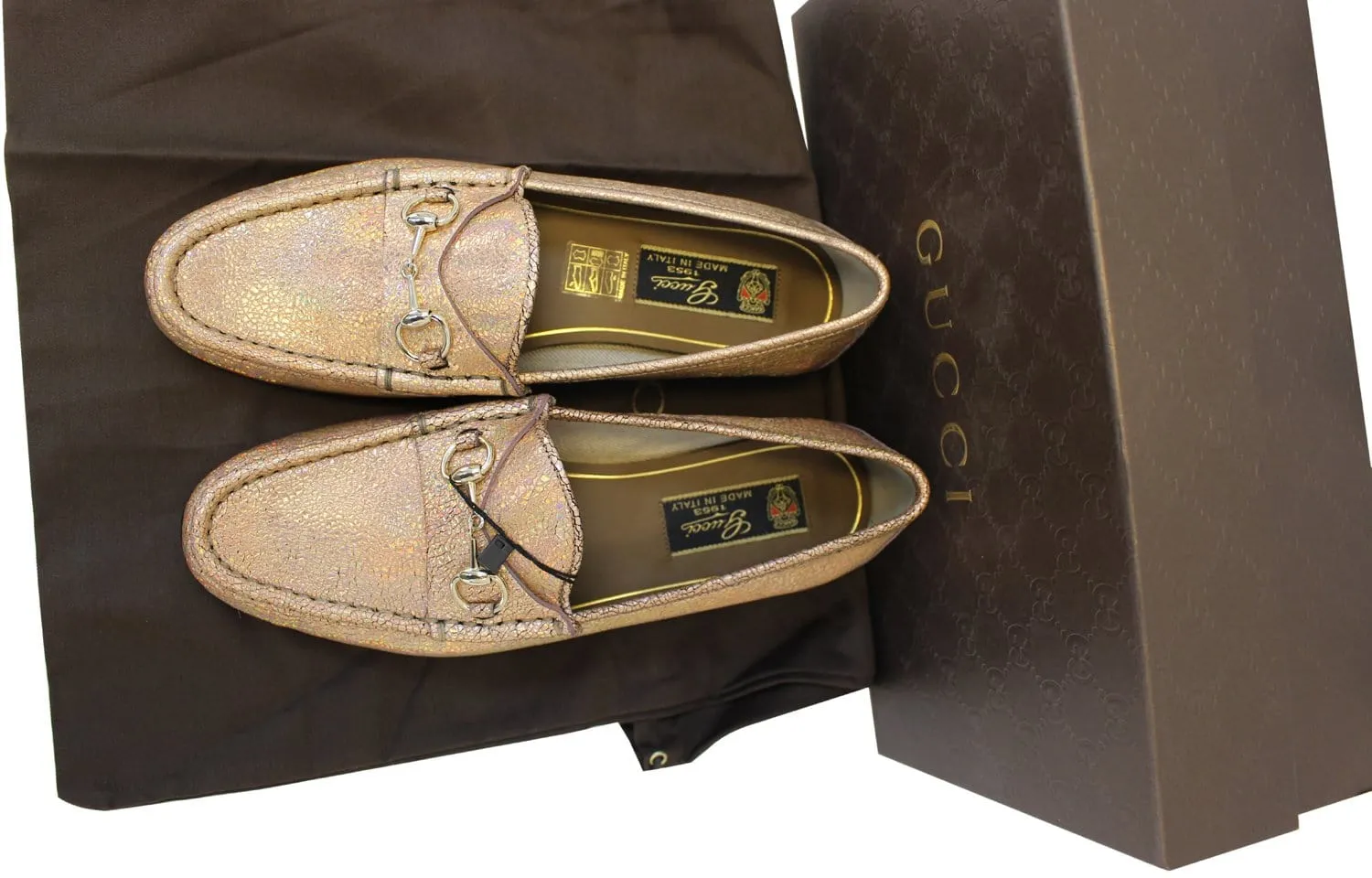 Gucci Shoes Fawn Cracked Leather - Gucci Leather Loafer Horsebit