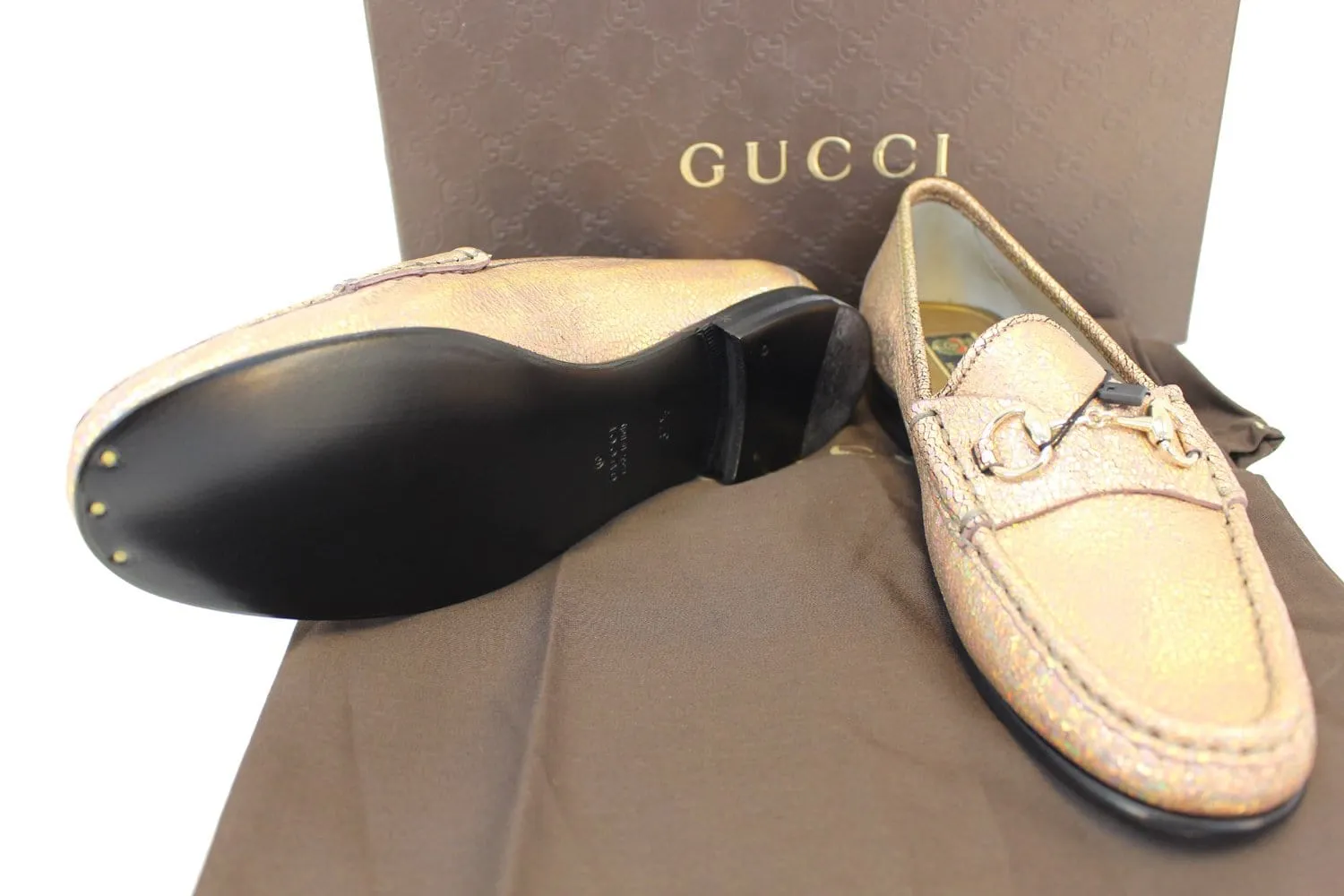 Gucci Shoes Fawn Cracked Leather - Gucci Leather Loafer Horsebit