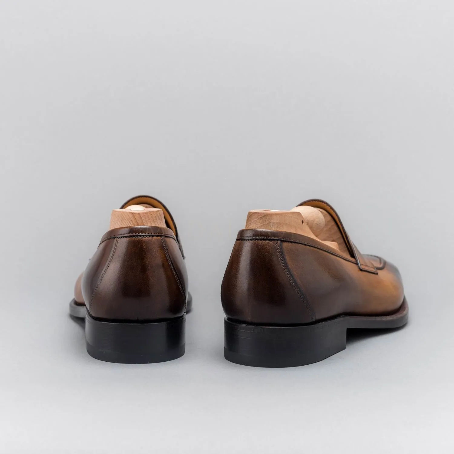 Handmade Tan Leather Moccasins for Men