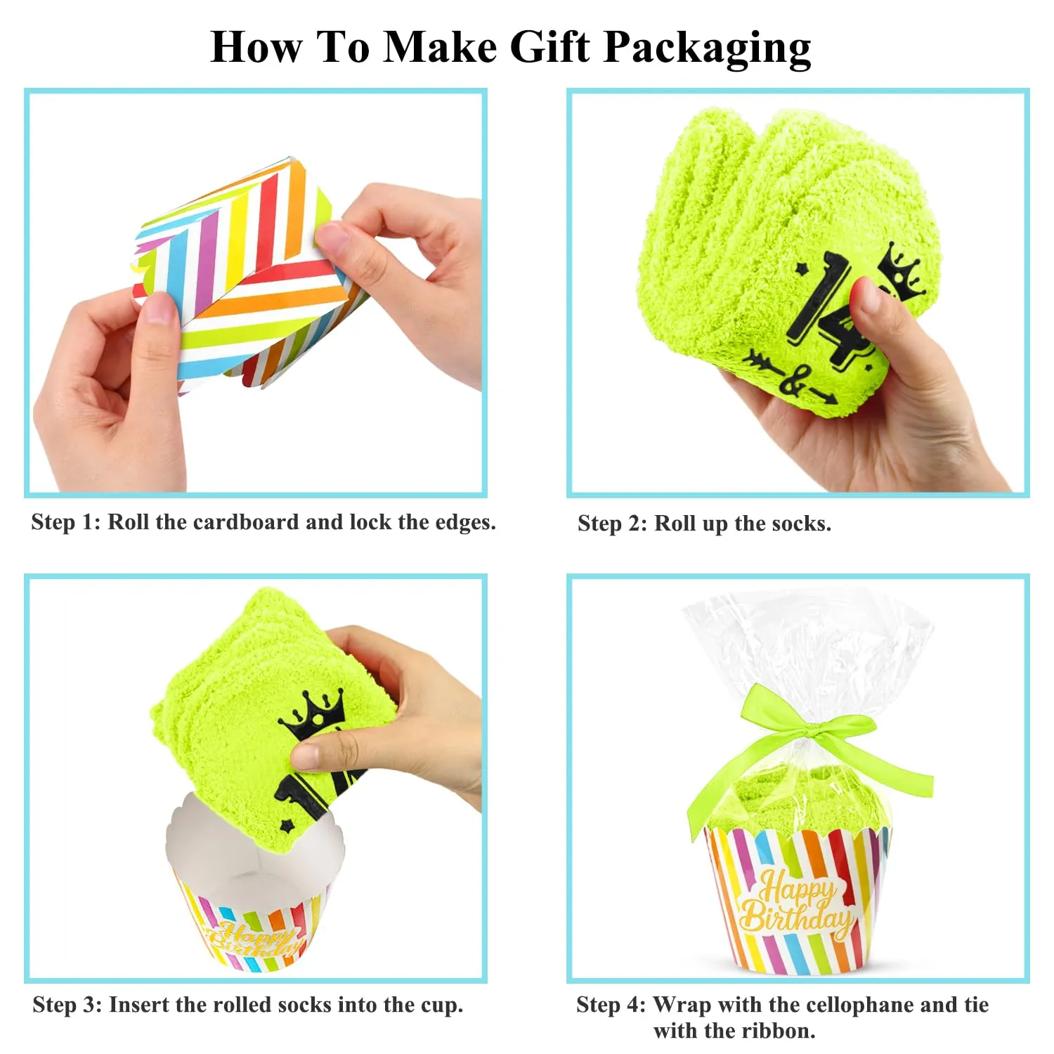 HAPPYPOP 14th Birthday Gifts for Boys Girls - Teen Boys Teenage Girl Birthday Socks, Gift Ideas for 14 Year Old Teens