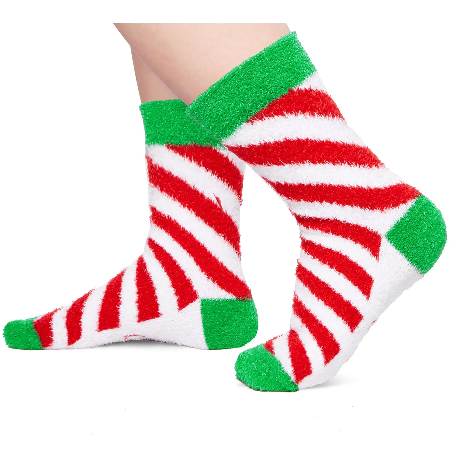 HAPPYPOP Candy Cane Socks Kids Boys Girls - Candy Cane Stockings Stuffers, Kids Christmas Gifts Xmas Socks 4-6 Years Old