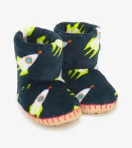 Hatley Rocket Man Kids Fleece Slippers