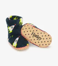 Hatley Rocket Man Kids Fleece Slippers