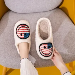 Hazel Blues® |  Melody Smiley Face Slippers