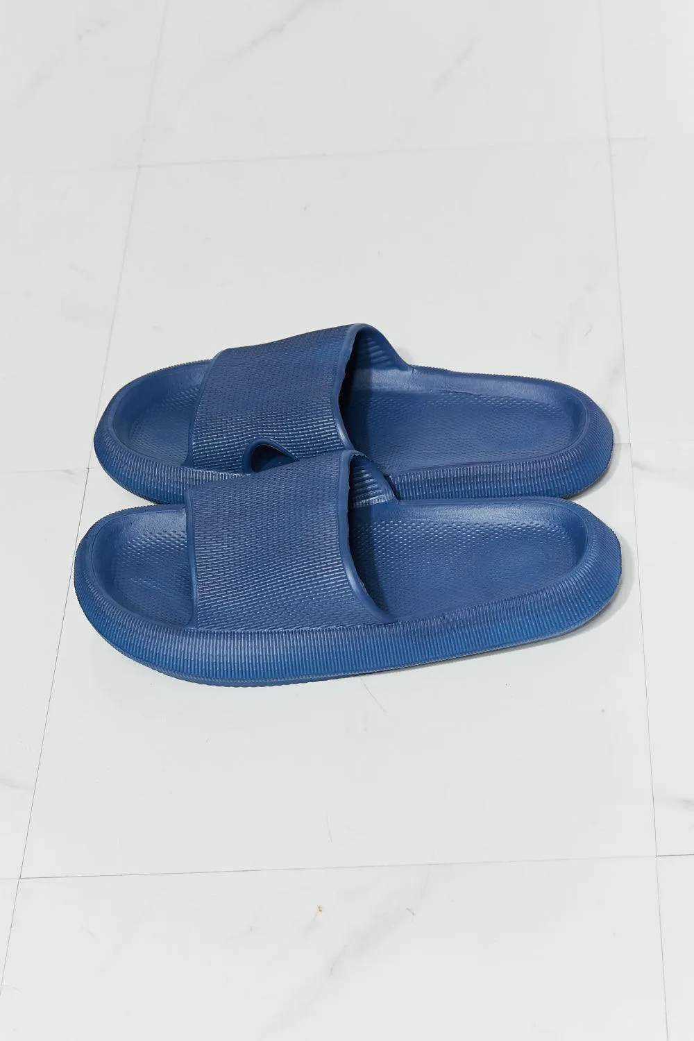 Hazel Blues® | MMShoes Arms Around Me Open Toe Slide in Navy