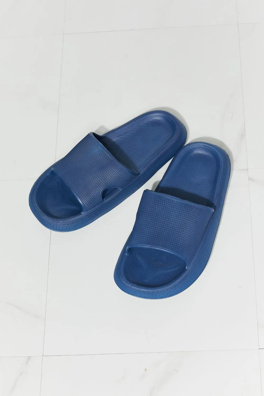 Hazel Blues® | MMShoes Arms Around Me Open Toe Slide in Navy