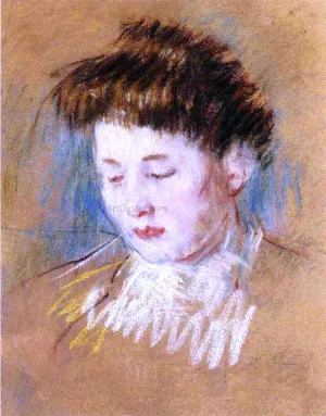 Head of Julie, Looking Down by Mary Cassatt - Art Print