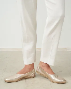 hilaria flat - canvas stucco lame