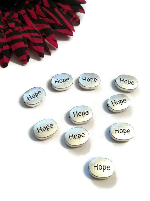 Hope Slide Beads Large - 10 Pcs
