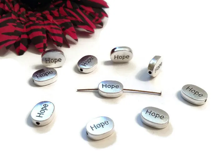 Hope Slide Beads Large - 10 Pcs