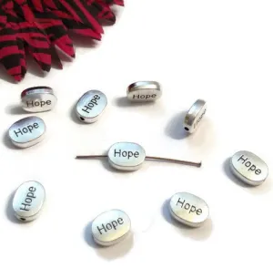 Hope Slide Beads Large - 10 Pcs