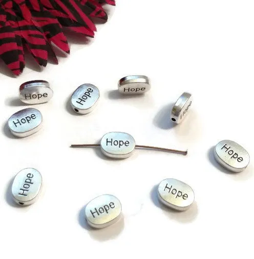 Hope Slide Beads Large - 10 Pcs